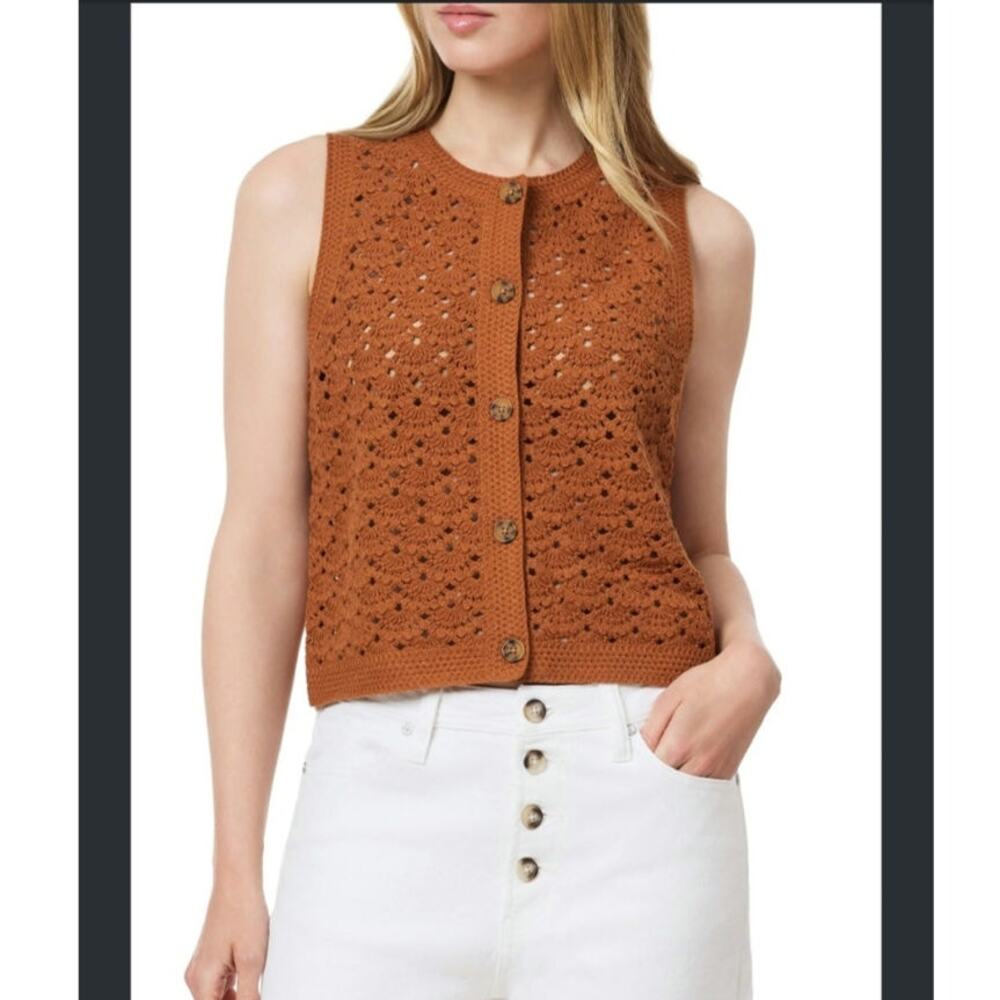 Scotch & Soda Openwork Sweater Vest Size: XL